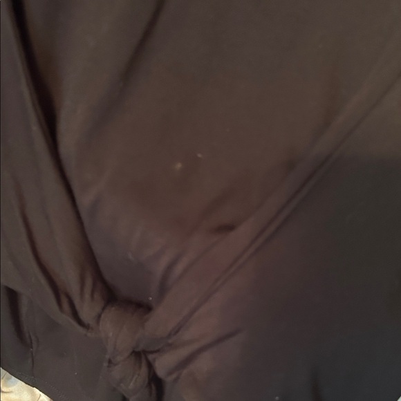 Karen Kane Black Tie-Front Blouse - Picture 4 of 4